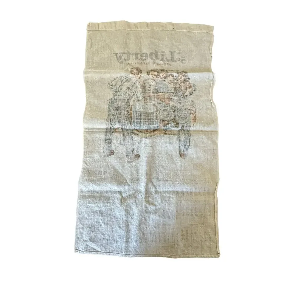 Tea Towel 1977 Calendar Linen Liberty Man Fixing‎ Car Vintage READ NOTE